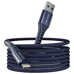 Nautica C65 Charging Cable, USB A to Lightning Cable for Ultra-Fast Charging, Durable Braided Design, 12W, 480 Mbps(Navy)