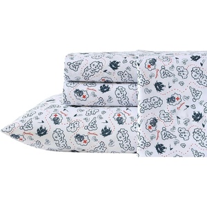 Nautica Kids – Twin XL Sheet Set, Ultra-Soft Microfiber Bedding with Fully Elastic Fitted Sheet, Coastal Kids Bed Set with Pillowcase, Easy Care Bedding (Caspian Whales)(Maxon Map Navy)