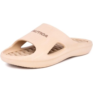 Nautica Men’s Athletic Slides Sport Shower Sandals for Indoor & Outdoor – Lightweight, Durable and Comfortable(Khaki)