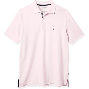 Nautica Men’s Big and Tall Classic Fit Short Sleeve Solid Performance Deck Polo Shirt(Cradle Pink)