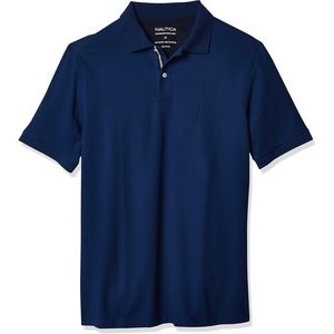 Nautica Men’s Big and Tall Classic Fit Short Sleeve Solid Performance Deck Polo Shirt(Estate Blue)