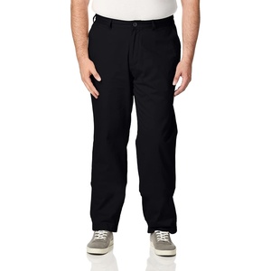 Nautica Men’s Big and Tall Twill Flat-Front Pant(True Black)