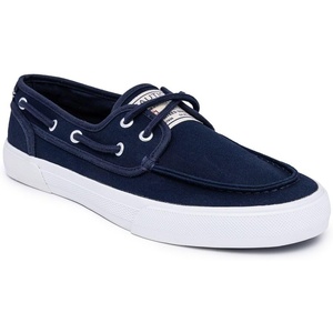 Nautica Men’s Casual Boat Shoes, Moc-Toe Loafers with Cushioned Insole, Deck Fashion Sneaker(Navy Twill)