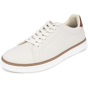 Nautica Men’s Casual Court Fashion Sneakers Classic Low-Top Lace-Up Shoes Comfortable Everyday Walking Style with Durable Outsole and Vegan Leather Upper(Light Taupe-jalad)