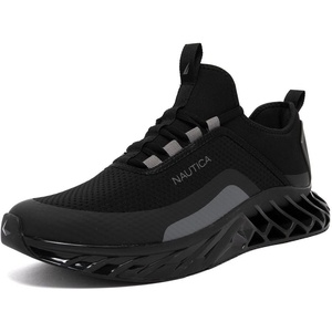 Nautica Men’s Casual Fashion Sneakers – Lightweight Lace-Up Athletic Walking Shoes for Gym & Tennis, Comfortable(Black Charcoal-wyern)