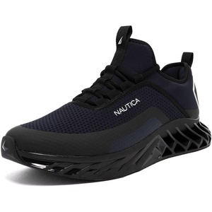 Nautica Men’s Casual Fashion Sneakers – Lightweight Lace-Up Athletic Walking Shoes for Gym & Tennis, Comfortable(Navy Black-wyern)