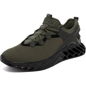 Nautica Men’s Casual Fashion Sneakers – Lightweight Lace-Up Athletic Walking Shoes for Gym & Tennis, Comfortable(Olive Black-wandal)