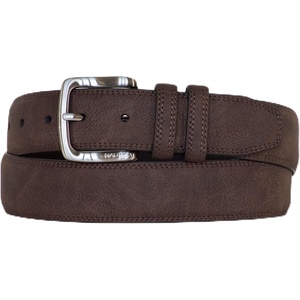 Nautica Men’s Casual Leather Belt | Everyday | Classic | Pants | Jeans | Khakis | Chinos | Metal Buckle(Casual Padded – Brown)