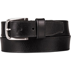 Nautica Men’s Casual Leather Belt | Everyday | Classic | Pants | Jeans | Khakis | Chinos | Metal Buckle(Engraved Logo – Black)
