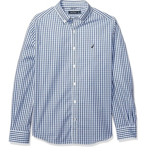 Nautica Men’s Classic Button Down Shirt(Porthole Blue)