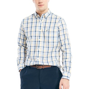 Nautica Men’s Classic Button Down Shirt(Shoreline Yellow)