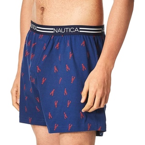 Nautica Men’s Classic Cotton Loose Knit Boxer(Lobster-estate Blue)