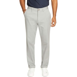 Nautica Men’s Classic Fit Flat Front Stretch Solid Chino Deck Pant(Radial Grey)