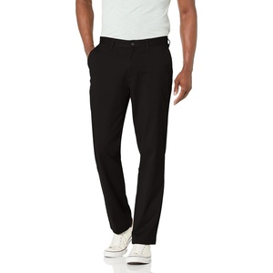 Nautica Men’s Classic Fit Flat Front Stretch Solid Chino Deck Pant(True Black)