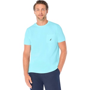 Nautica Men’s Classic Fit Pocket T-Shirt(Bright Aqua Blue)