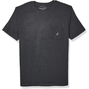Nautica Men’s Classic Fit Pocket T-Shirt(Charcoal Heather)