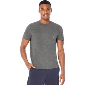 Nautica Men’s Classic Fit Pocket T-Shirt(Charcoal Heather (Light))