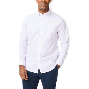 Nautica Men’s Classic Fit Stretch Solid Long Sleeve Button Down Shirt(Lilac)