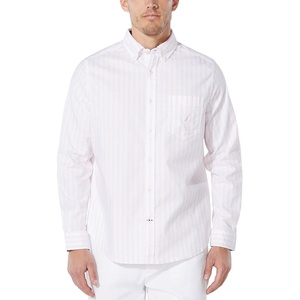 Nautica Men’s Classic Fit Stretch Solid Long Sleeve Button Down Shirt(Pink)