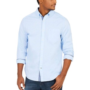 Nautica Men’s Classic Fit Stretch Solid Long Sleeve Button Down Shirt(Powder Blue)