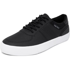 Nautica Men’s Classic Lace-Up Boat Shoes Low Top Fashion Sneaker – Stylish and Comfortable Casual Shoe(Black-triston)