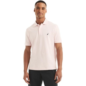Nautica Men’s Classic Short Sleeve Solid Performance Deck Polo Shirt(Cradle Pink)