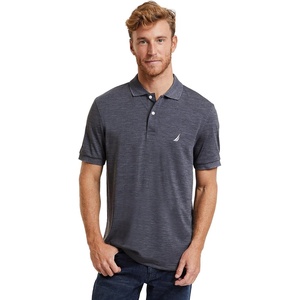 Nautica Men’s Classic Short Sleeve Solid Performance Deck Polo Shirt(Navtech Performance Charcoal.)