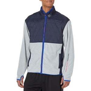Nautica Men’s Competition Sustainably Crafted Full-zip Mock-neck Jacket(Grey Heather)