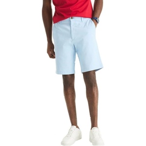Nautica Men’s Cotton Twill Flat Front Chino Short(Blue Charm)