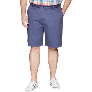 Nautica Men’s Cotton Twill Flat Front Chino Short(Blue Indigo)