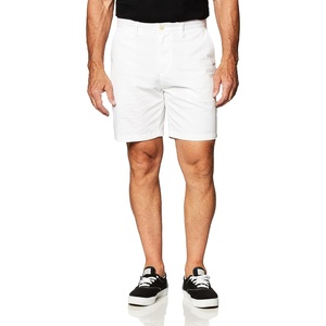 Nautica Men’s Cotton Twill Flat Front Chino Short(Bright White)