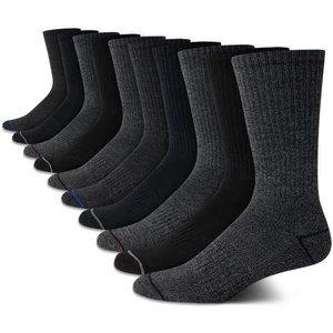 Nautica Mens Crew Socks – 10 Pack Breathable Moisture Wicking Cushioned Athletic Work and Dress Socks for Men (Sizes: 6-12.5)(Black/Gray)