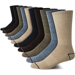 Nautica Mens Crew Socks – 10 Pack Breathable Moisture Wicking Cushioned Athletic Work and Dress Socks for Men (Sizes: 6-12.5)(Brown/Khaki)