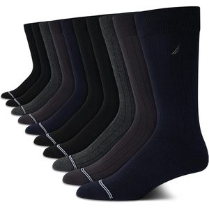 Nautica Mens Dress Socks – 10 Pack Breathable Stretch Crew Socks for Men for Work Business and Formal Wear (Sizes: 6-12.5)(Dark Assorted)