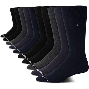 Nautica Mens Dress Socks – 10 Pack Breathable Stretch Crew-Length Work Socks for Men for Business Formal Wear (Sizes: 6-12.5)(Navy/Black Assorted)