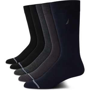 Nautica Mens Dress Socks – 5 Pack Breathable Comfort Stretch Crew-Length Work Socks for Men for Business Formal Wear (6-12.5)(Navy Assortment)