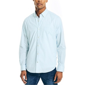 Nautica Men’s Gingham Shirt(Soft Blue)