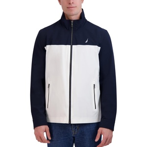 Nautica Men’s Golf Jacket – Casual Wear Windbreaker Jacket, Regular, Big & Tall Sizes(White Navy)