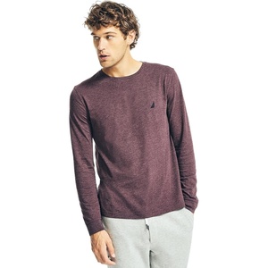 Nautica Men’s J-Class Logo Long Sleeve T-Shirt(Glory Red Heather.)