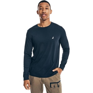 Nautica Men’s J-Class Logo Long Sleeve T-Shirt(Navy Seas)