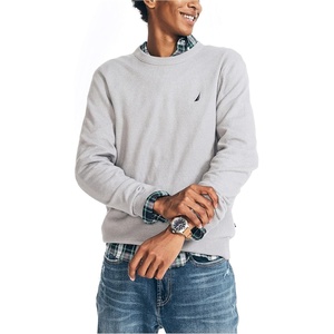 Nautica Men’s J-Class Logo Long Sleeve T-Shirt(Sharkfin Grey)