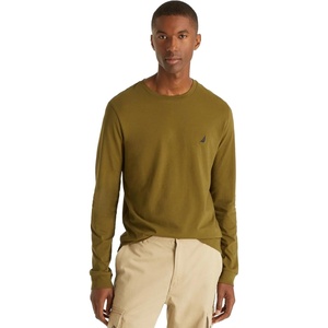 Nautica Men’s J-Class Logo Long Sleeve T-Shirt(The Dark Olive.)