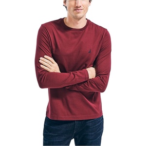 Nautica Men’s J-Class Logo Long Sleeve T-Shirt(Zinfandel)