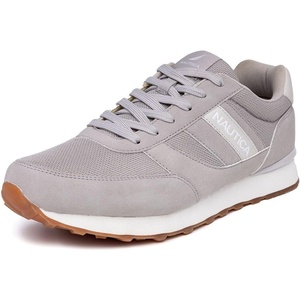 Nautica Men’s Lace-Up Sneakers – Casual, Stylish, and Comfortable for Walking(Light Grey-outfall 3)