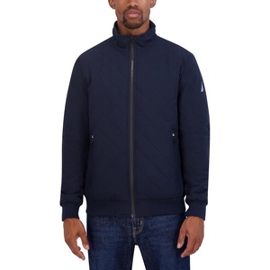 Nautica Men’s Lightweight Quilted Bomber Jacket – Mechanical Stretch Wind & Water-resistant(Ocean)