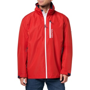 Nautica Men’s Lightweight Sailing Jacket – Waterproof & Windproof, Breathable(Crimson)