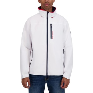 Nautica Men’s Lightweight Sailing Jacket – Waterproof & Windproof, Breathable(Snow)