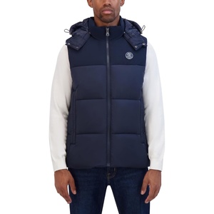 Nautica Men’s Mixed Sheen Quilted Vest(Navy)