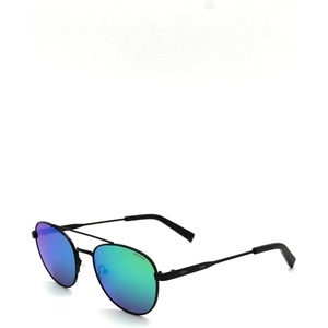 Nautica Men’s N4641sp Round Sunglasses(Matte Black/Green Mirror Polarized)