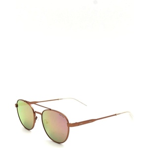 Nautica Men’s N4641sp Round Sunglasses(Matte Rose Gold/Rose Gold Mirror Polarized)